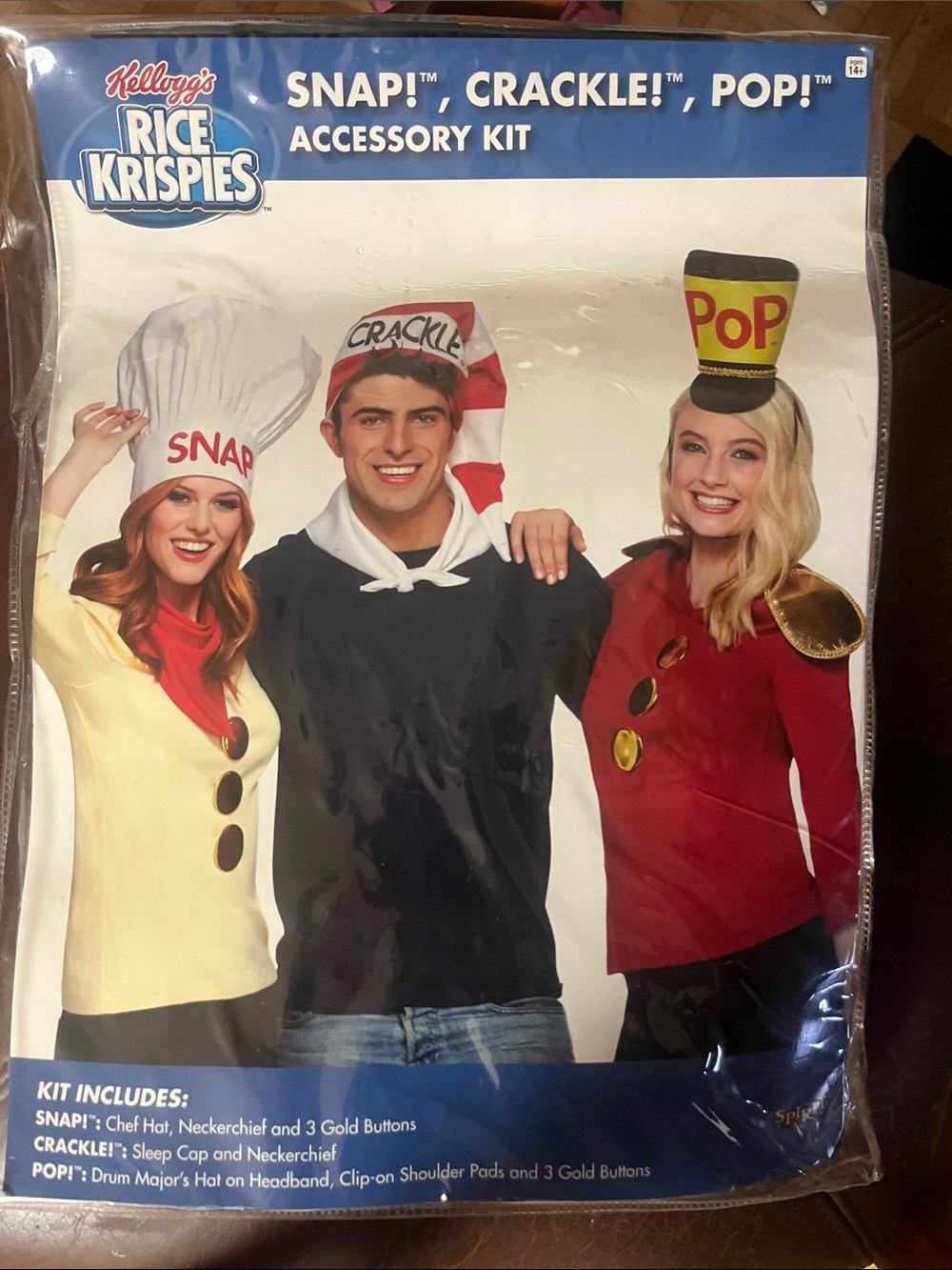 Snap! Crackle! Pop! Costume Accessory Kit - Spirit Halloween adult or kids NEW